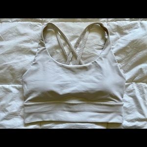 Lululemon White Energy Bra Long Line